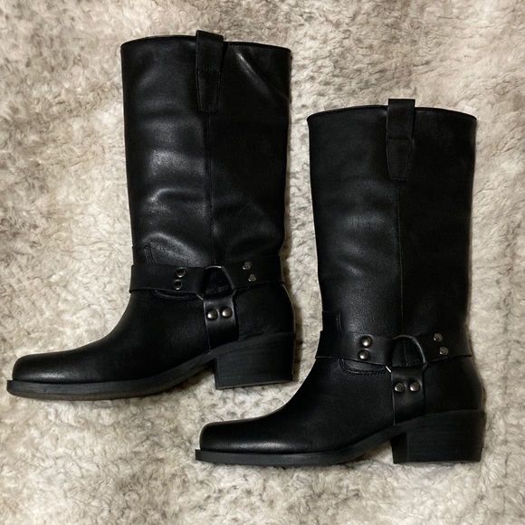 ◼️Steve Madden◼️Women’s Ruskin Engineer Black Heeled Boots  NWT - Picture 12 of 12